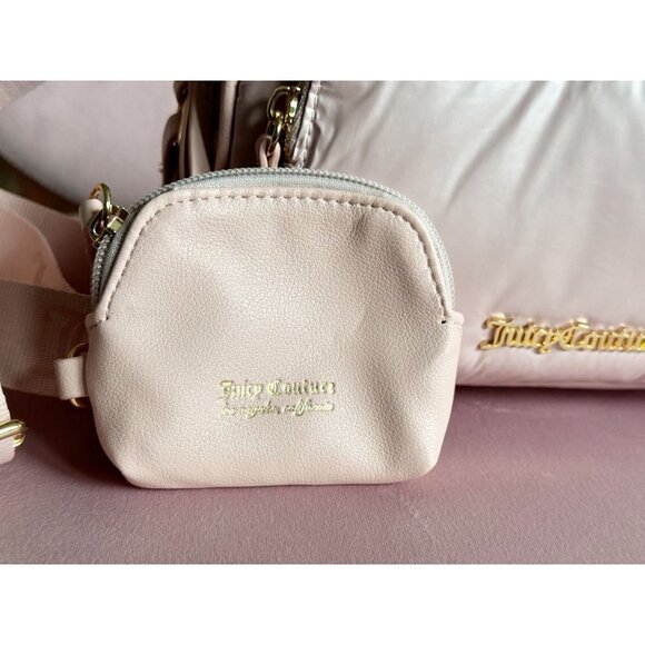 Juicy Couture Crossbody Timeless Puffer Bag Adjustable Shoulder Strap w/ Coin Pu - Picture 4 of 13